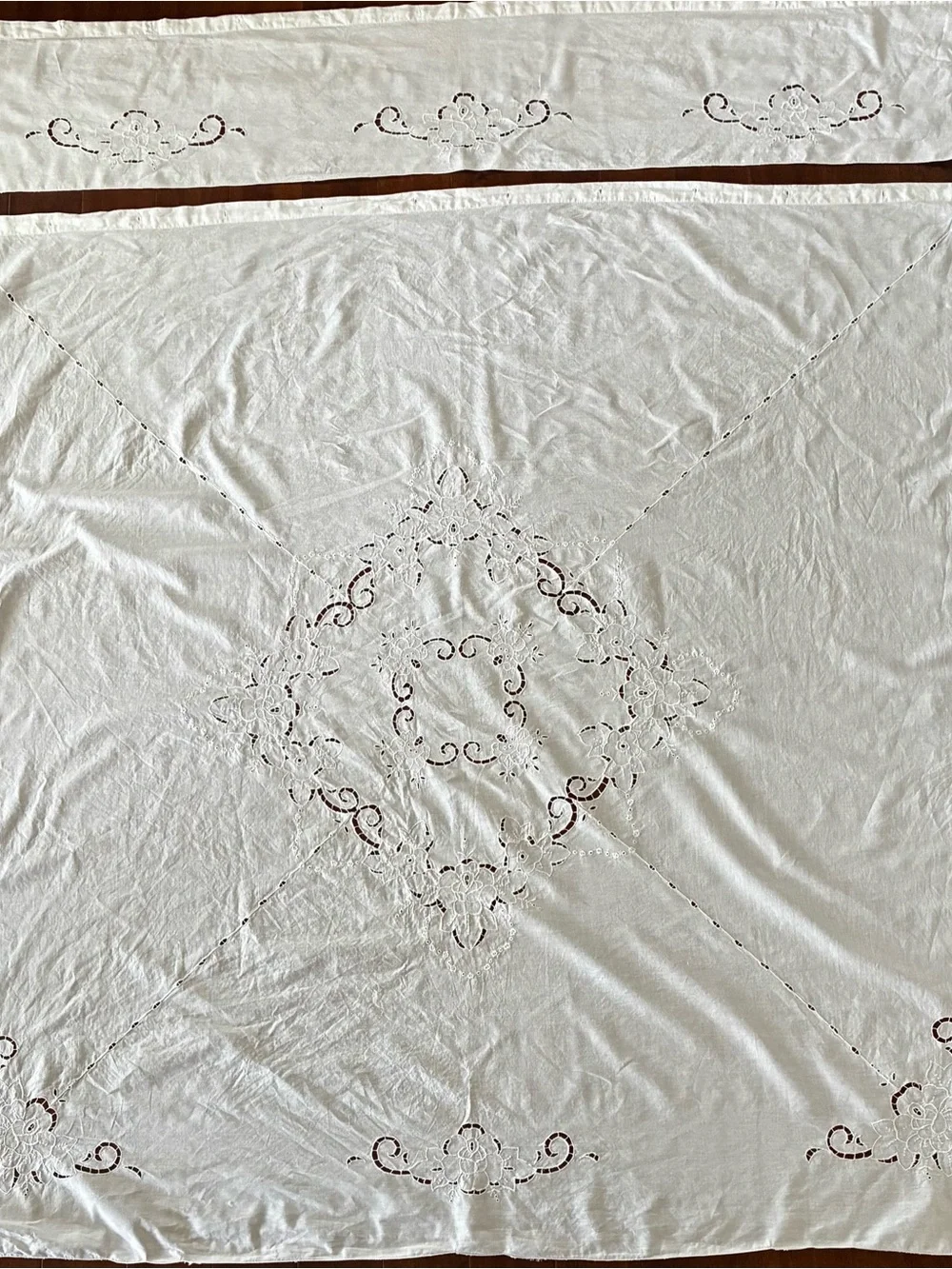 Battenburg Lace White Shower Curtain Cottagecore Shabby Chic Pottery Barn Boho